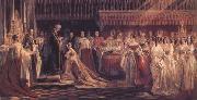 Charles Robert Leslie Queen Victoria Receiving the Sacrament at her Coronation 28 June 1838 (mk25) USA oil painting artist